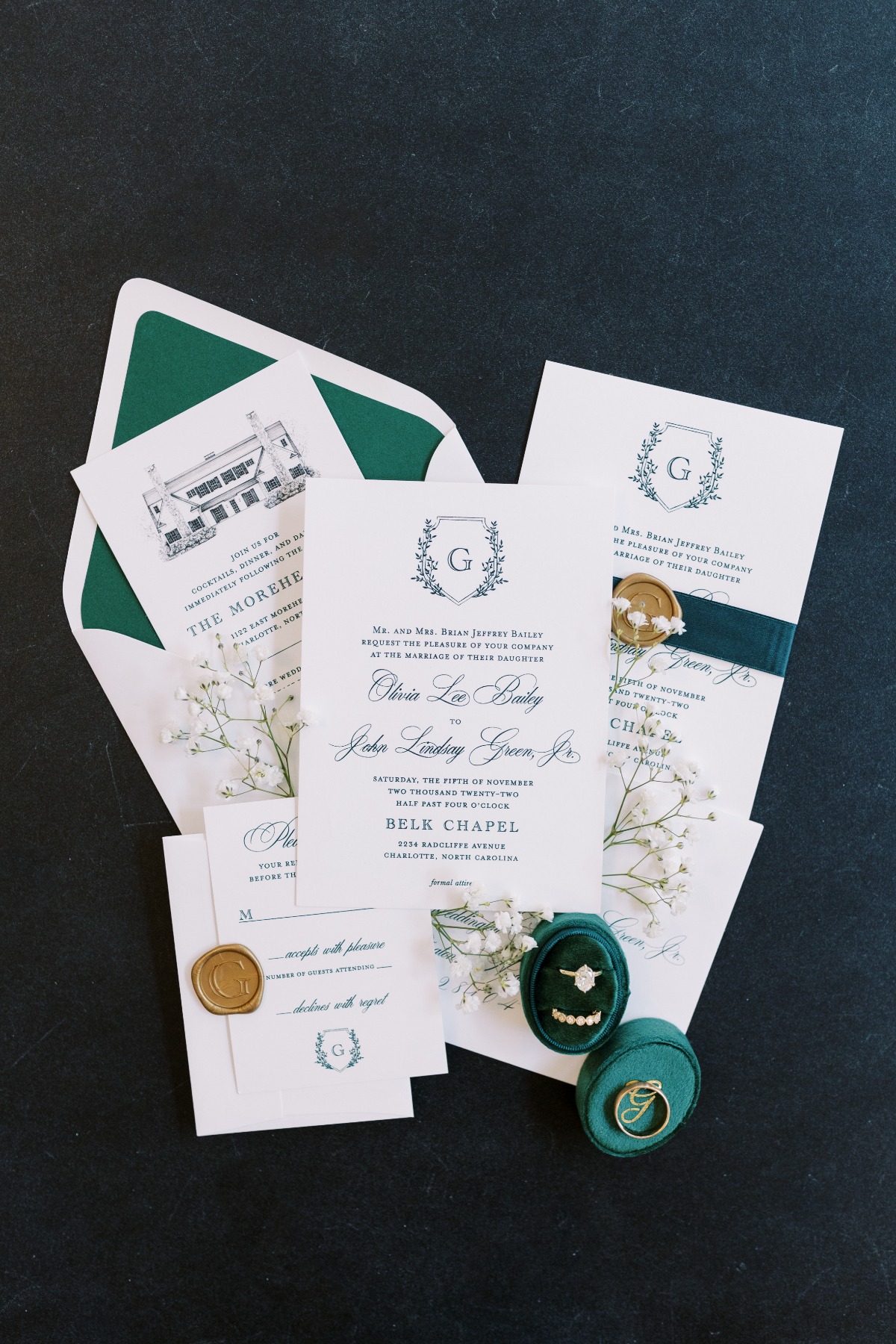 formal wedding stationery