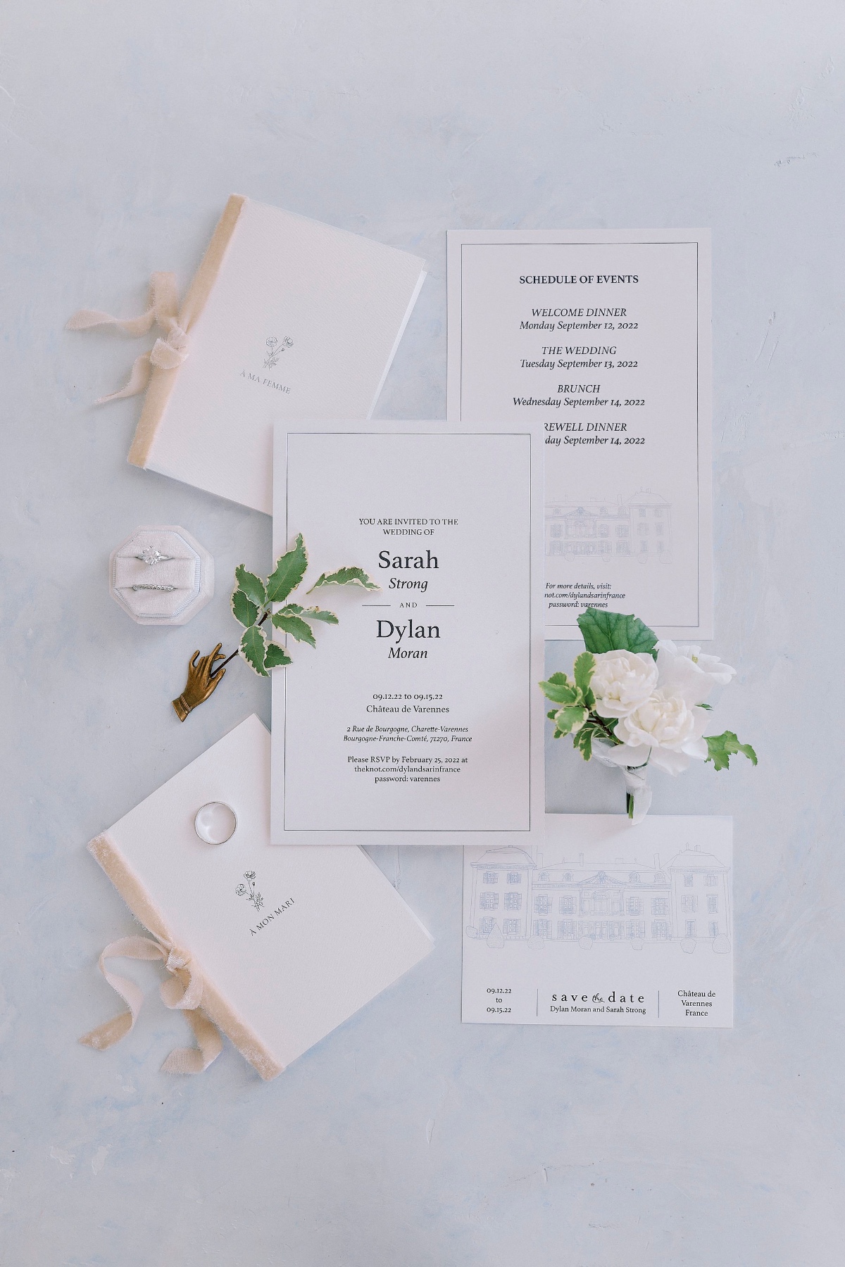 minimalist wedding stationery