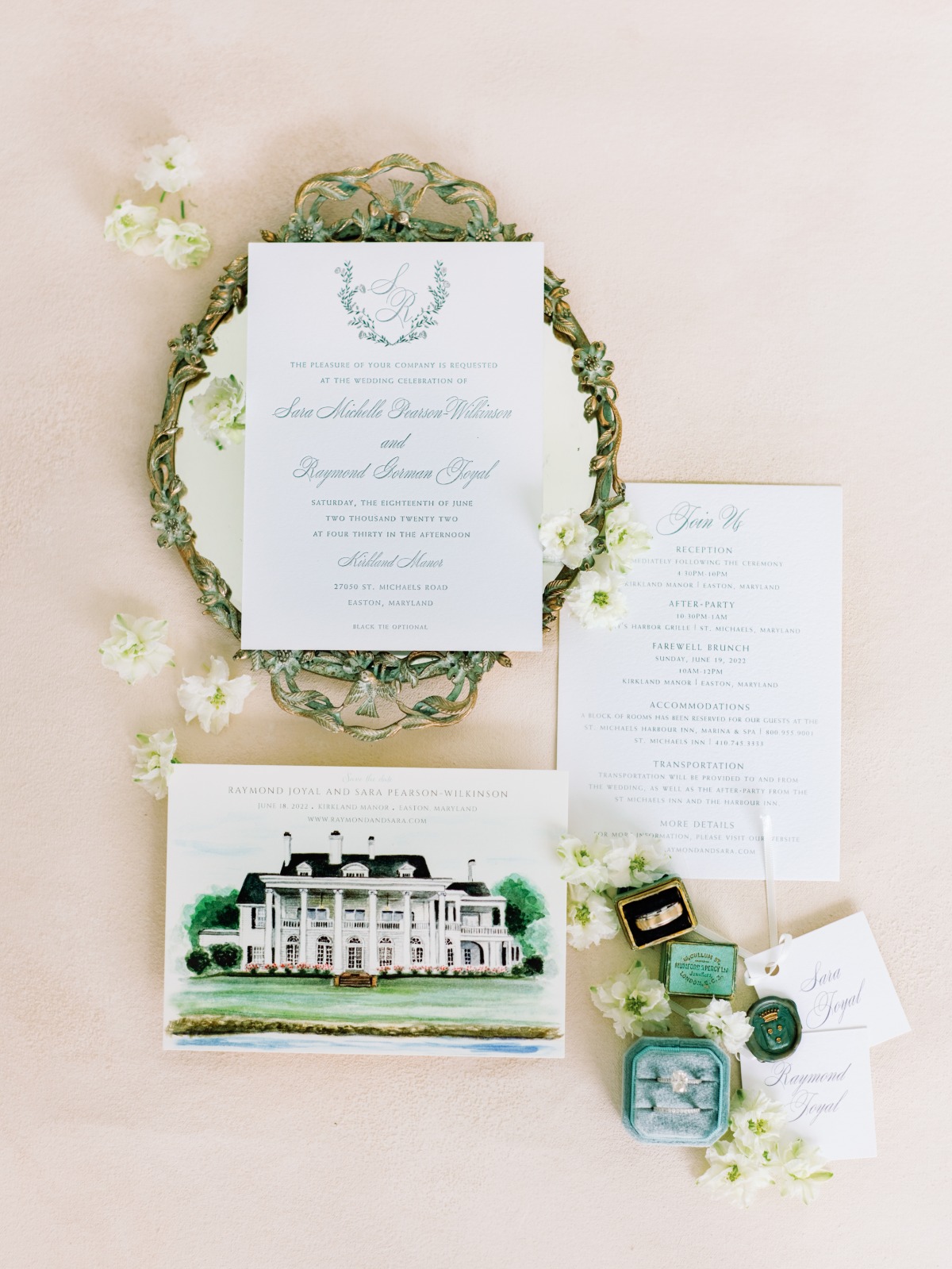 wedding invitations with location pictures