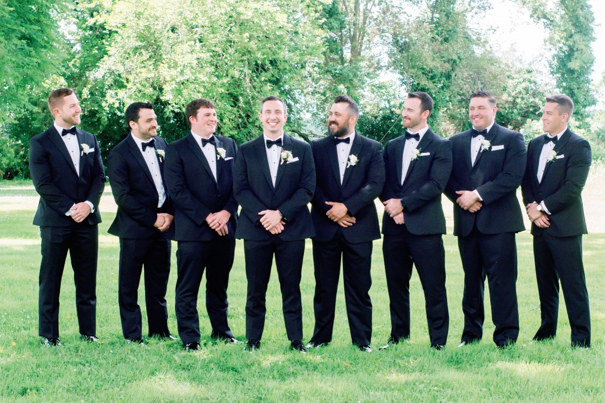 Classic black tie groomsmen