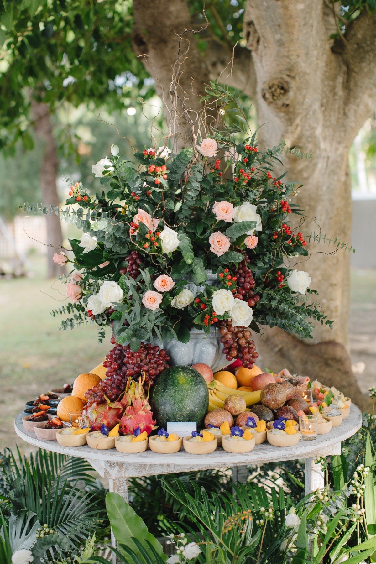 tropical fruit display