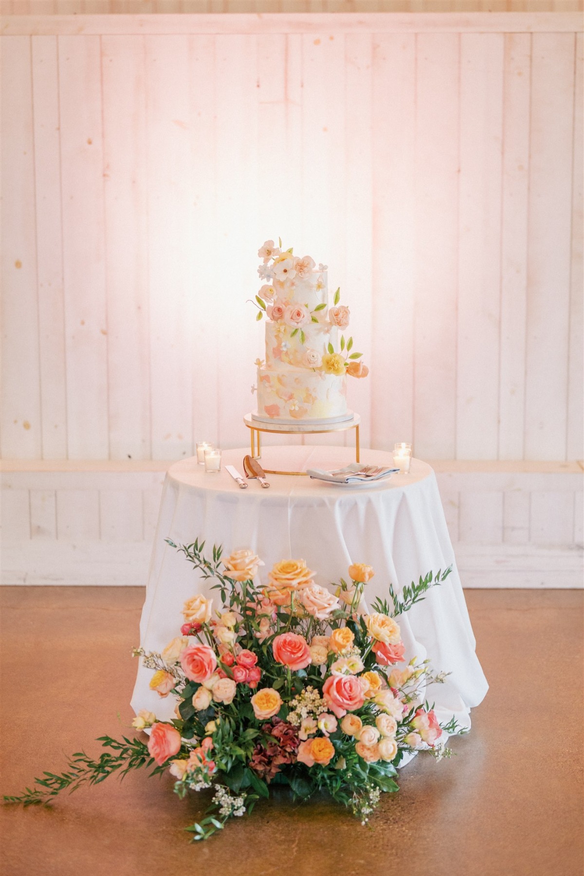 wedding cake table designs