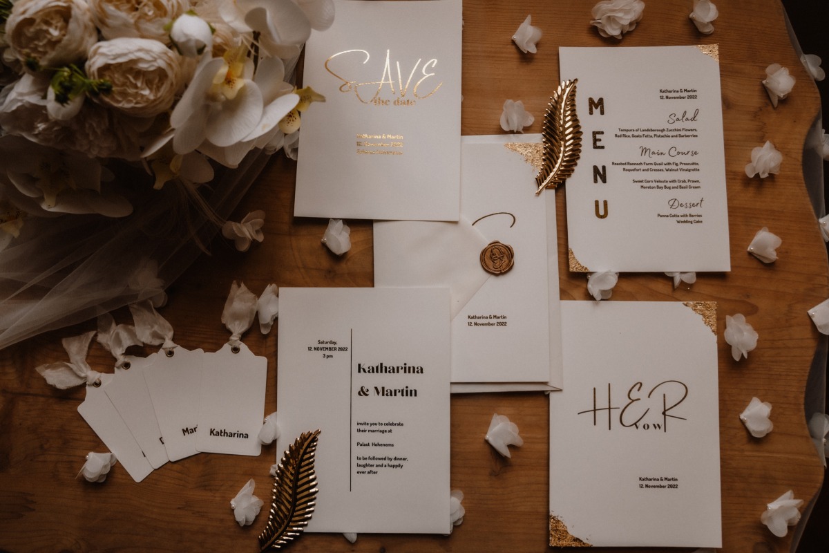 minimalist inspired wedding stationery