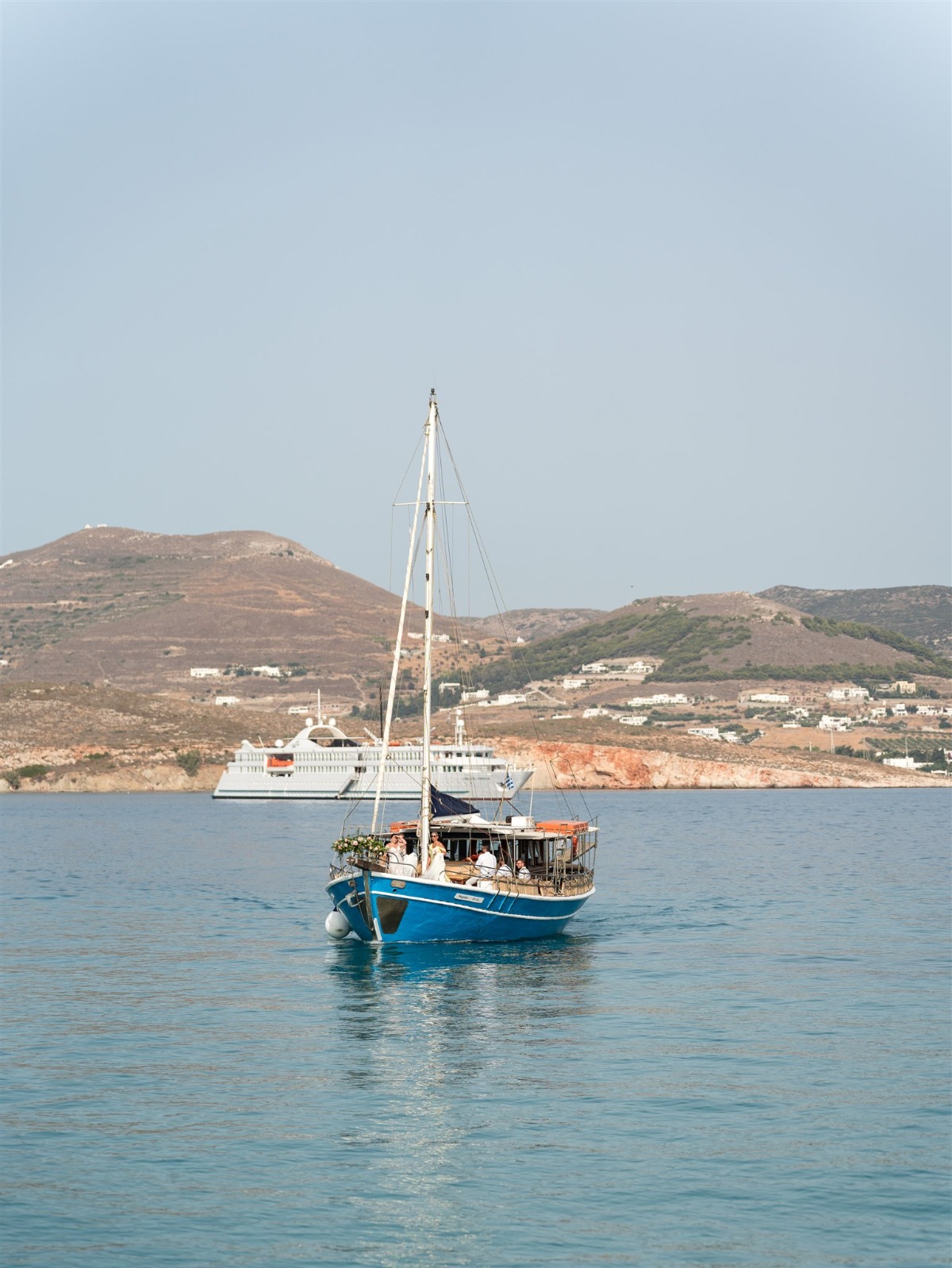 Greek destination wedding ideas sailboat