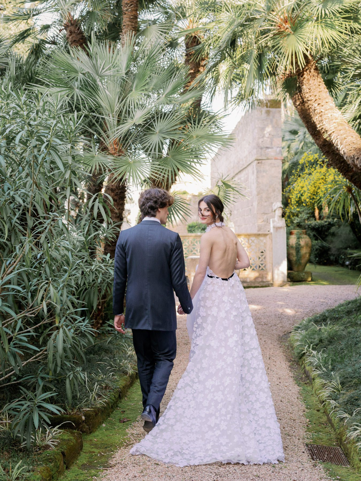 Romantic tropical Italian villa wedding