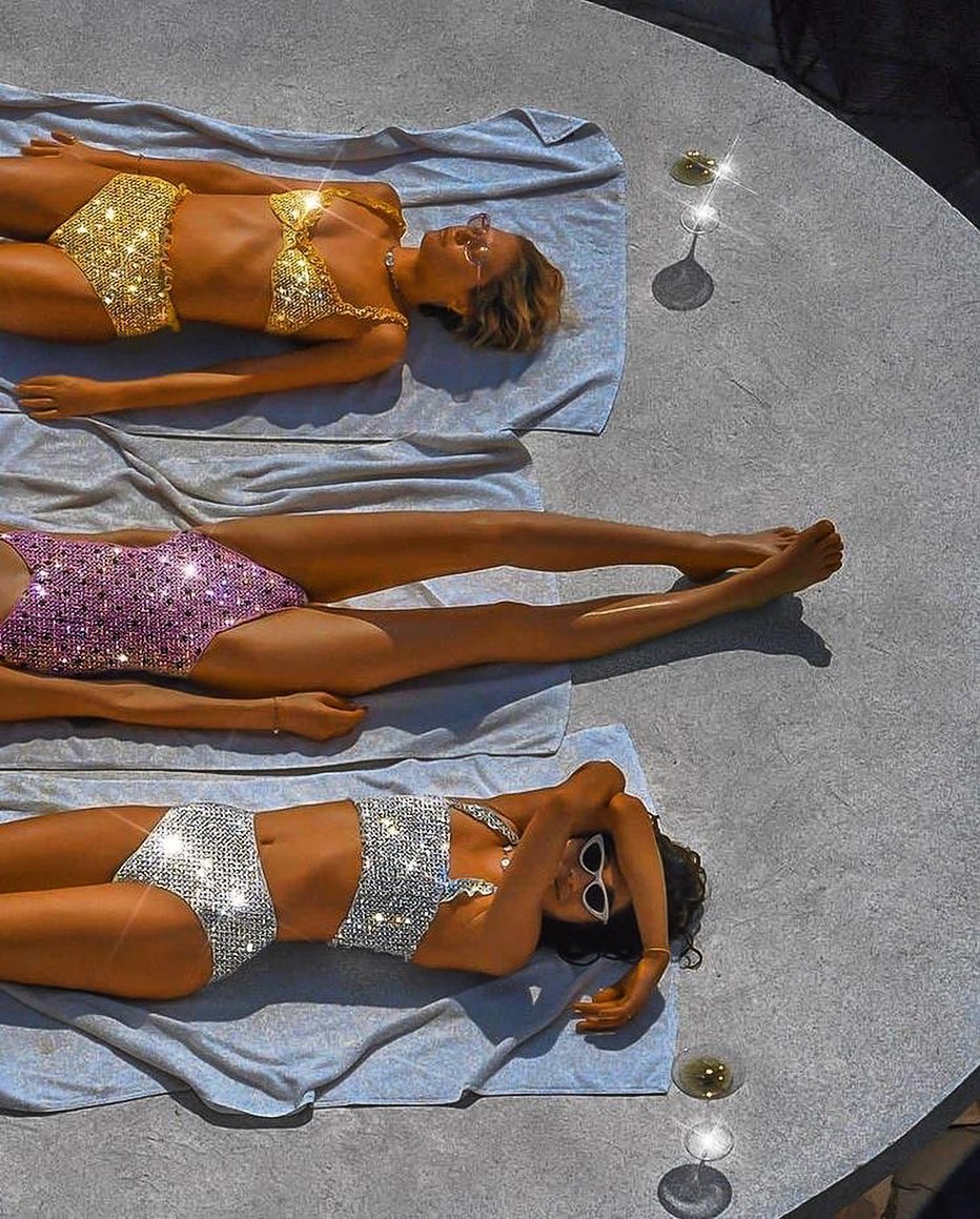 sparkly bathing suits