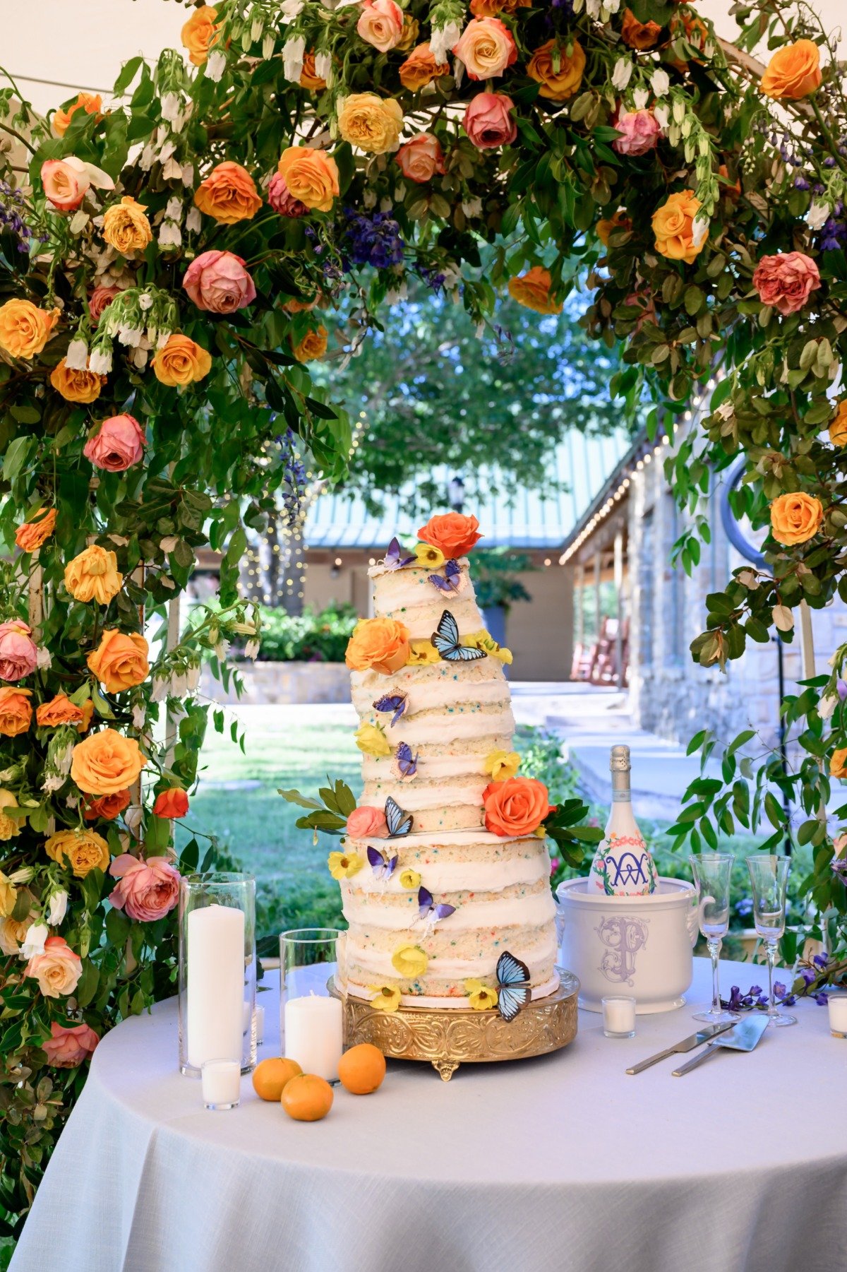 garden inspired wedding cake 