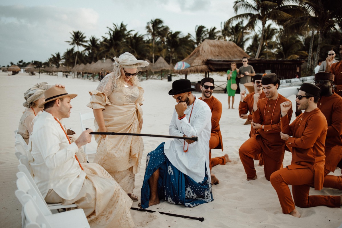 Nigerian beach wedding