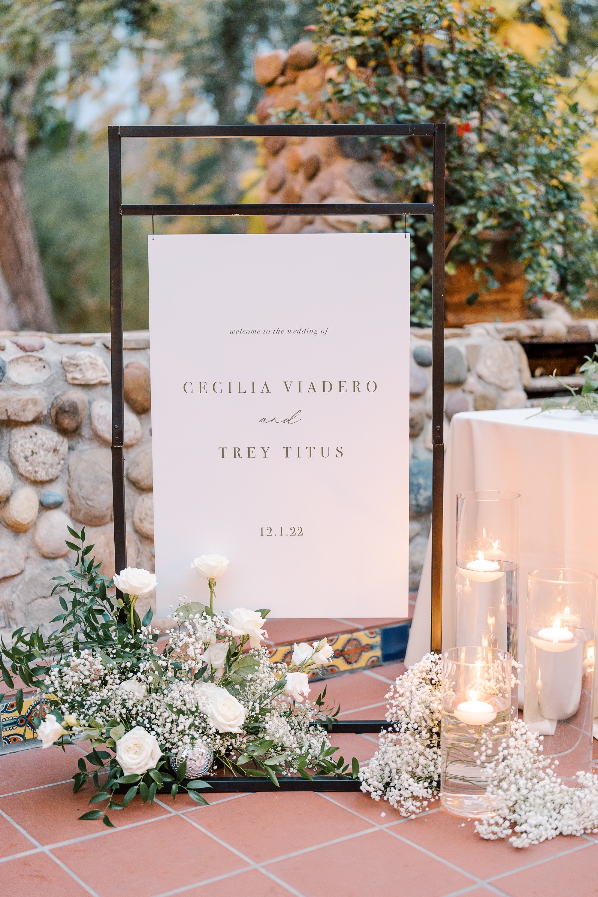 minimalist custom wedding signs