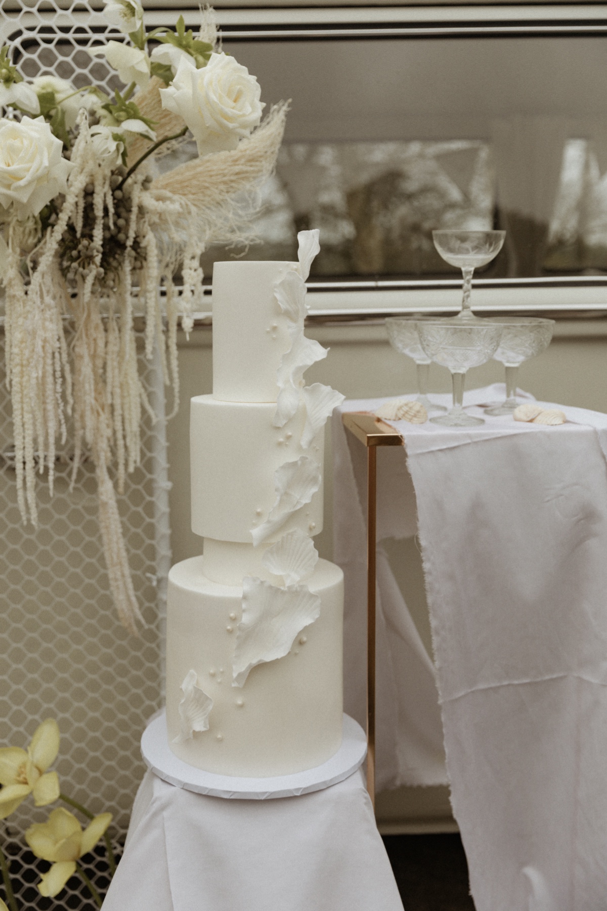 seashell wedding cake