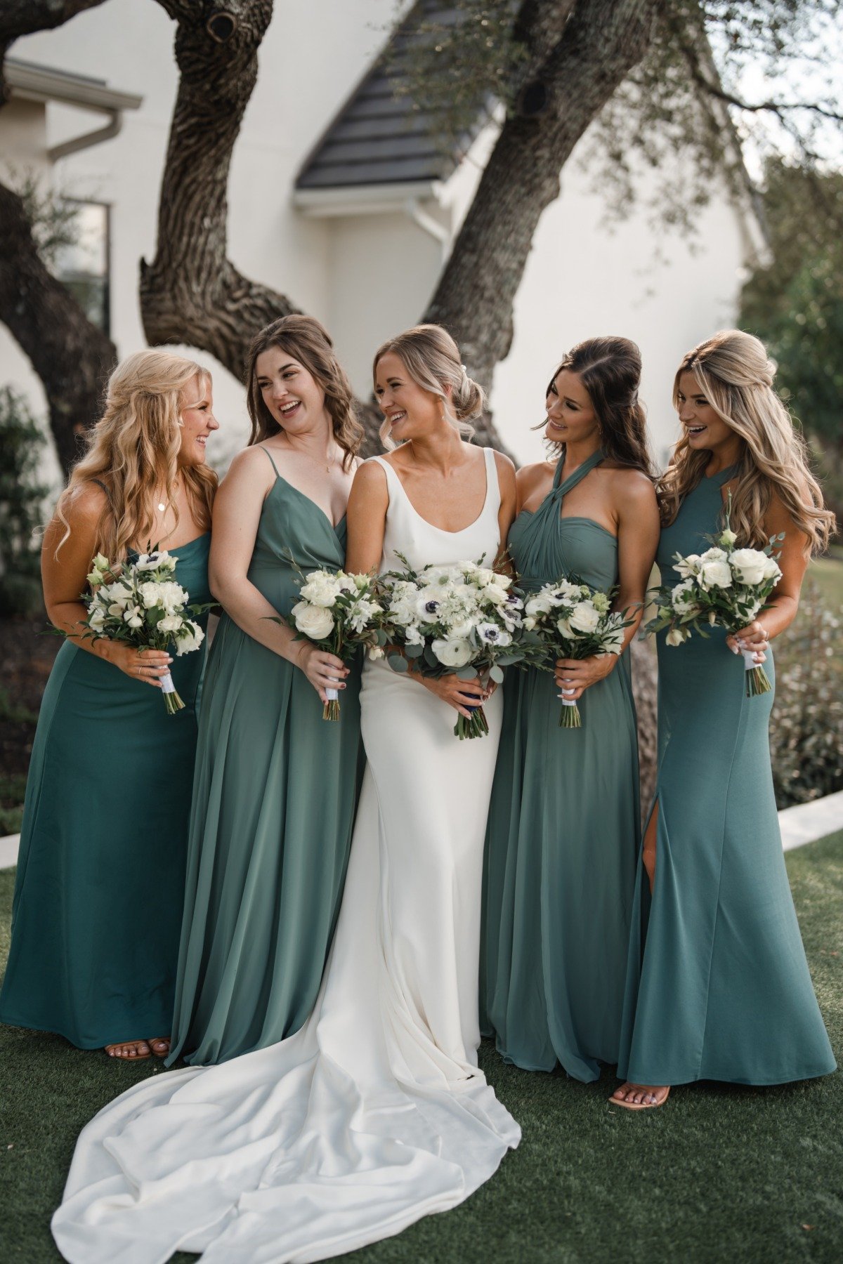 sea green bridesmaid dresses