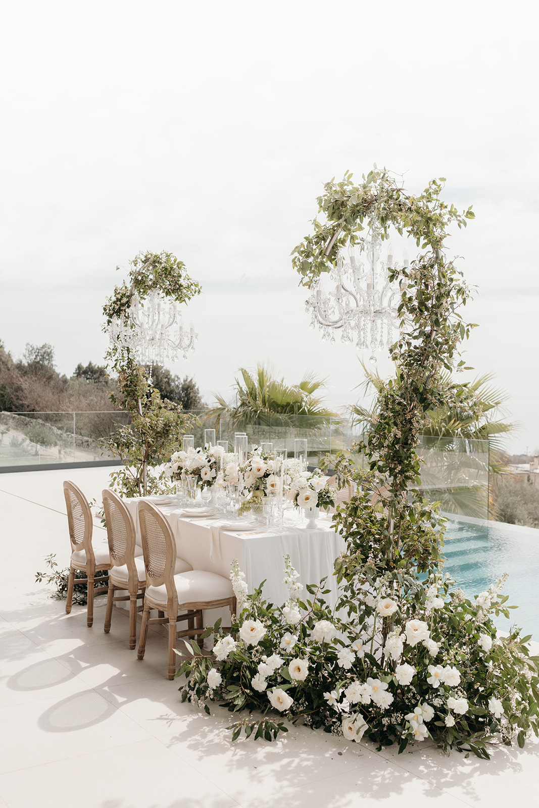 Luxury garden villa reception