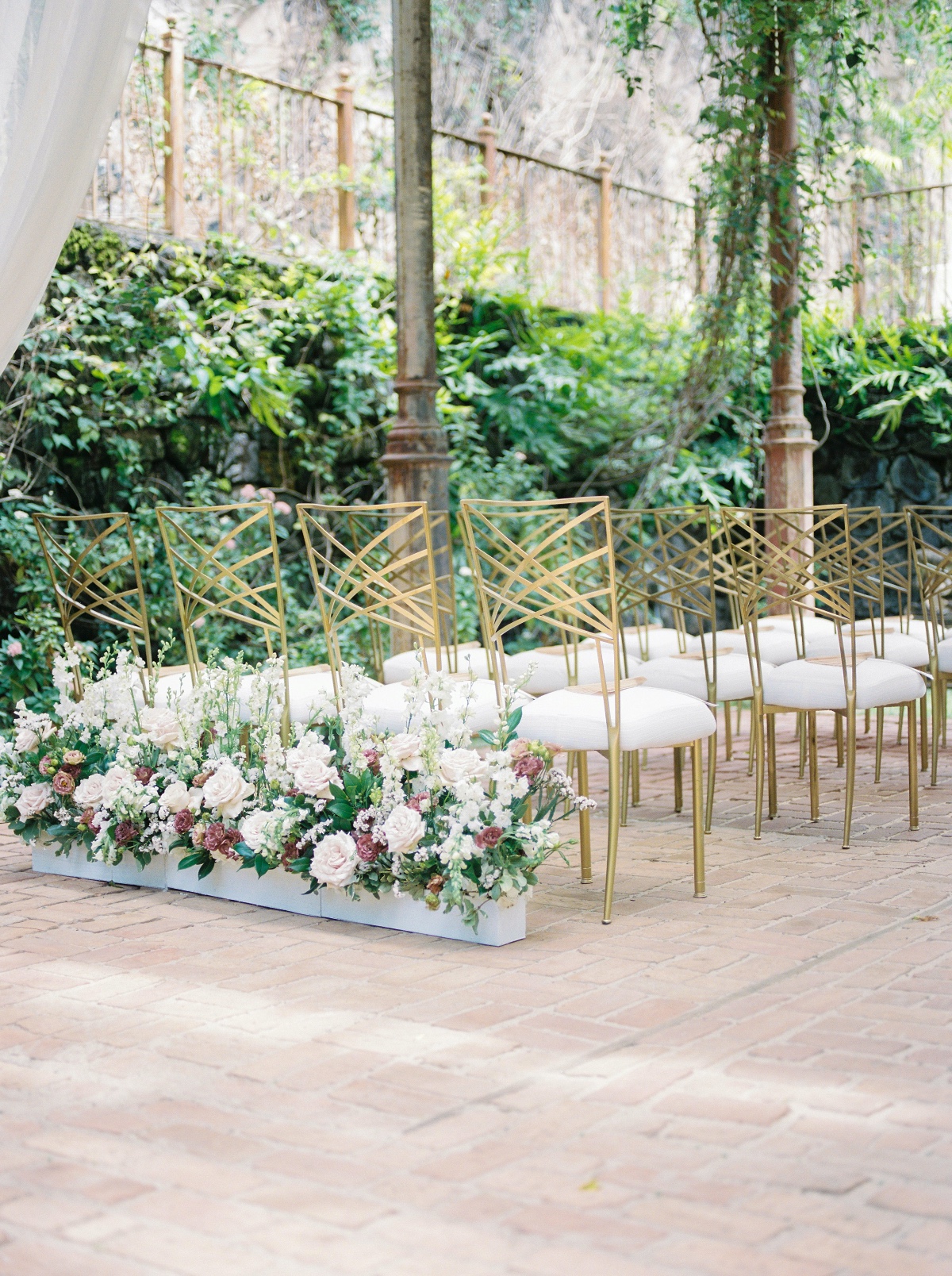 wedding flowers in planters