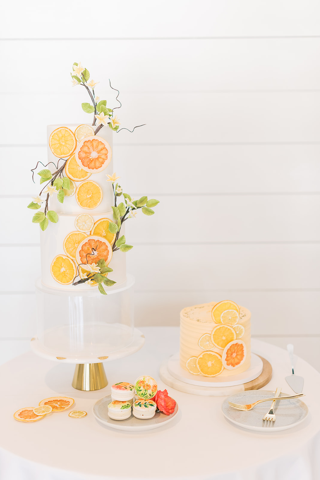 citrus-inspired dessert table
