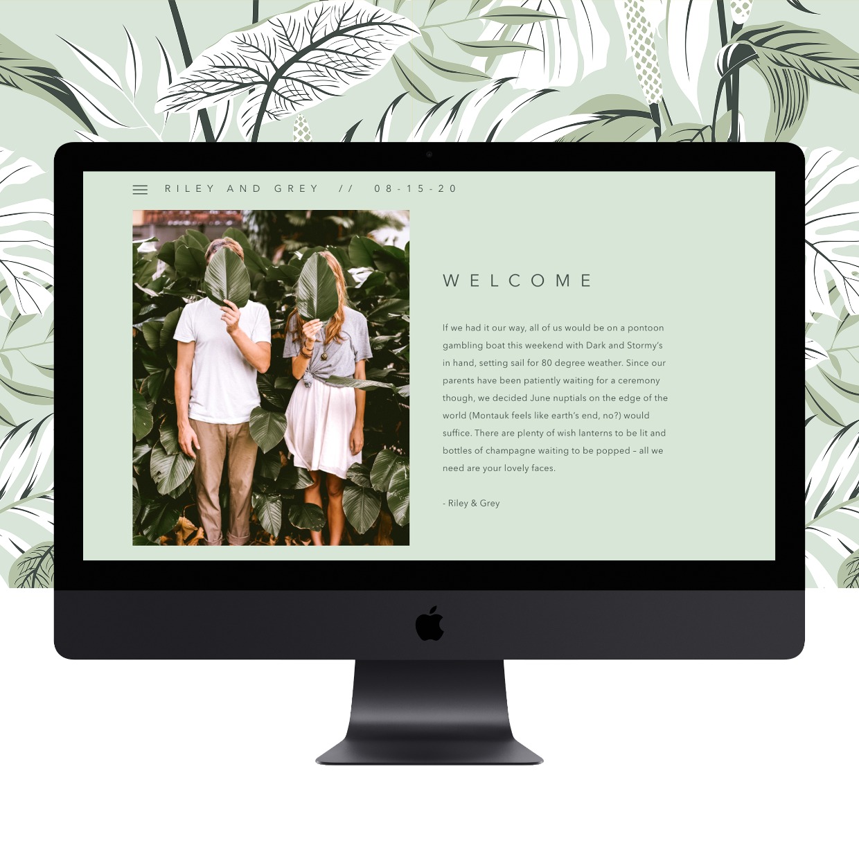 wedding website by Riley & Grey