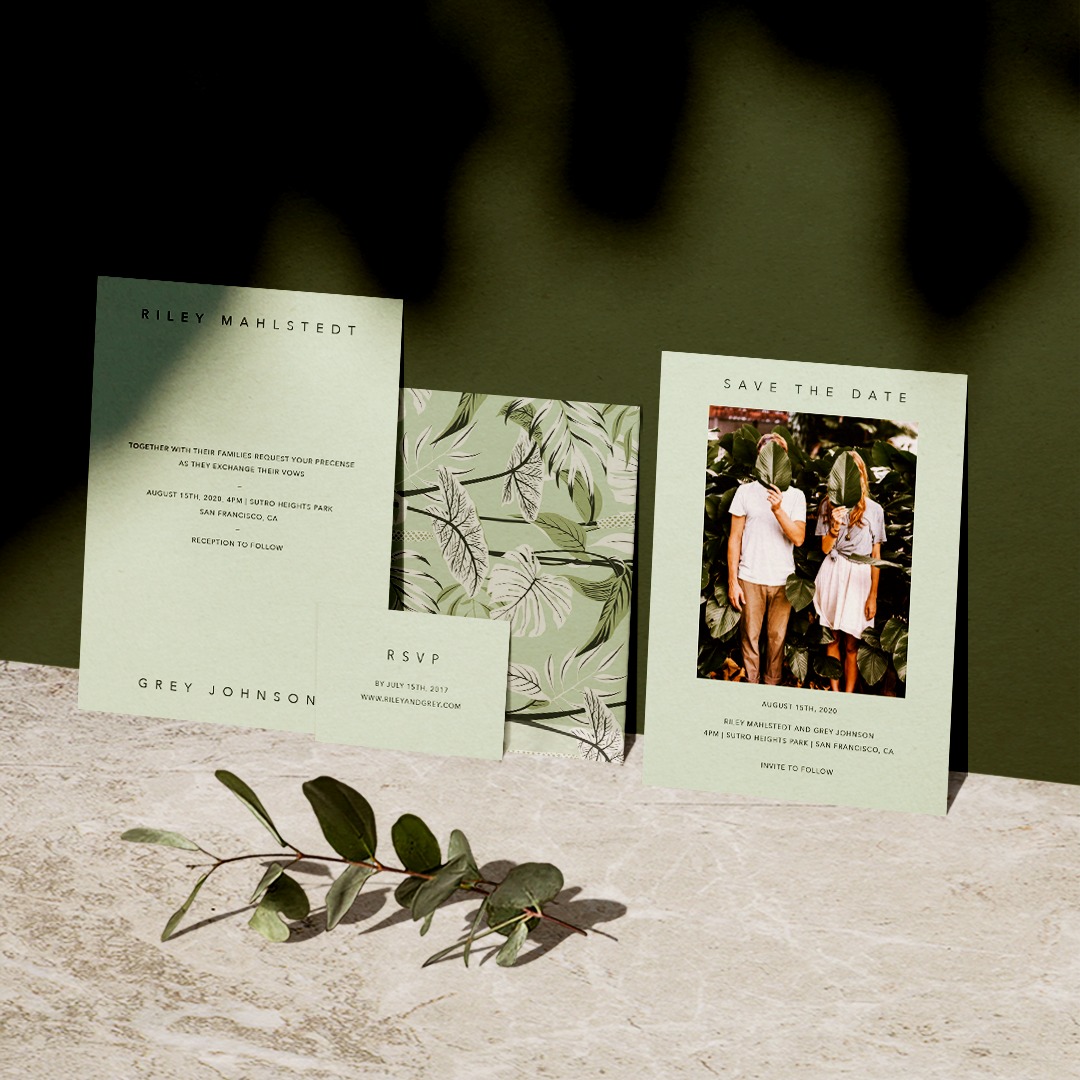 wedding website that also offers printing services Riley & Grey