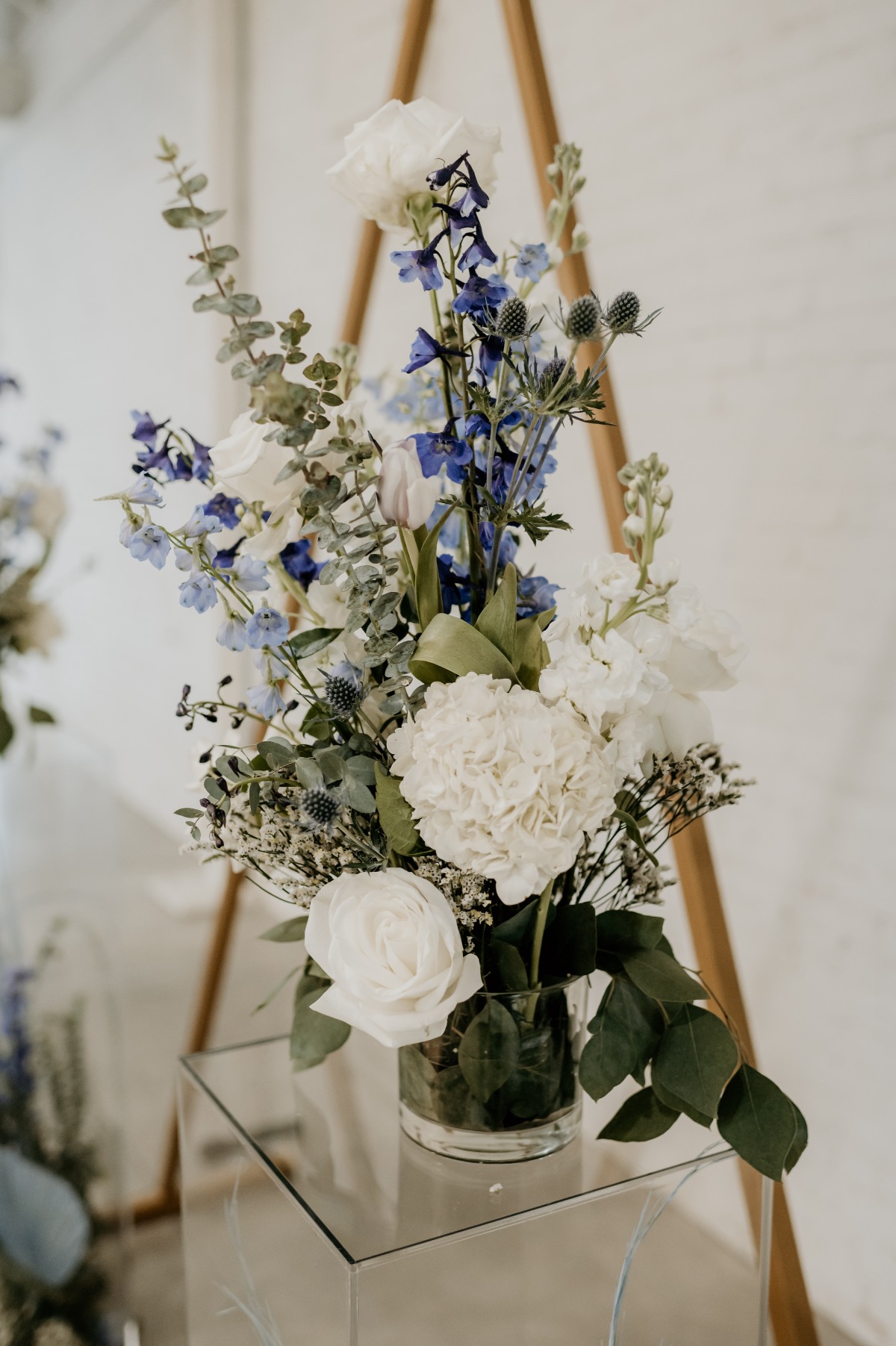something blue flower arrangements