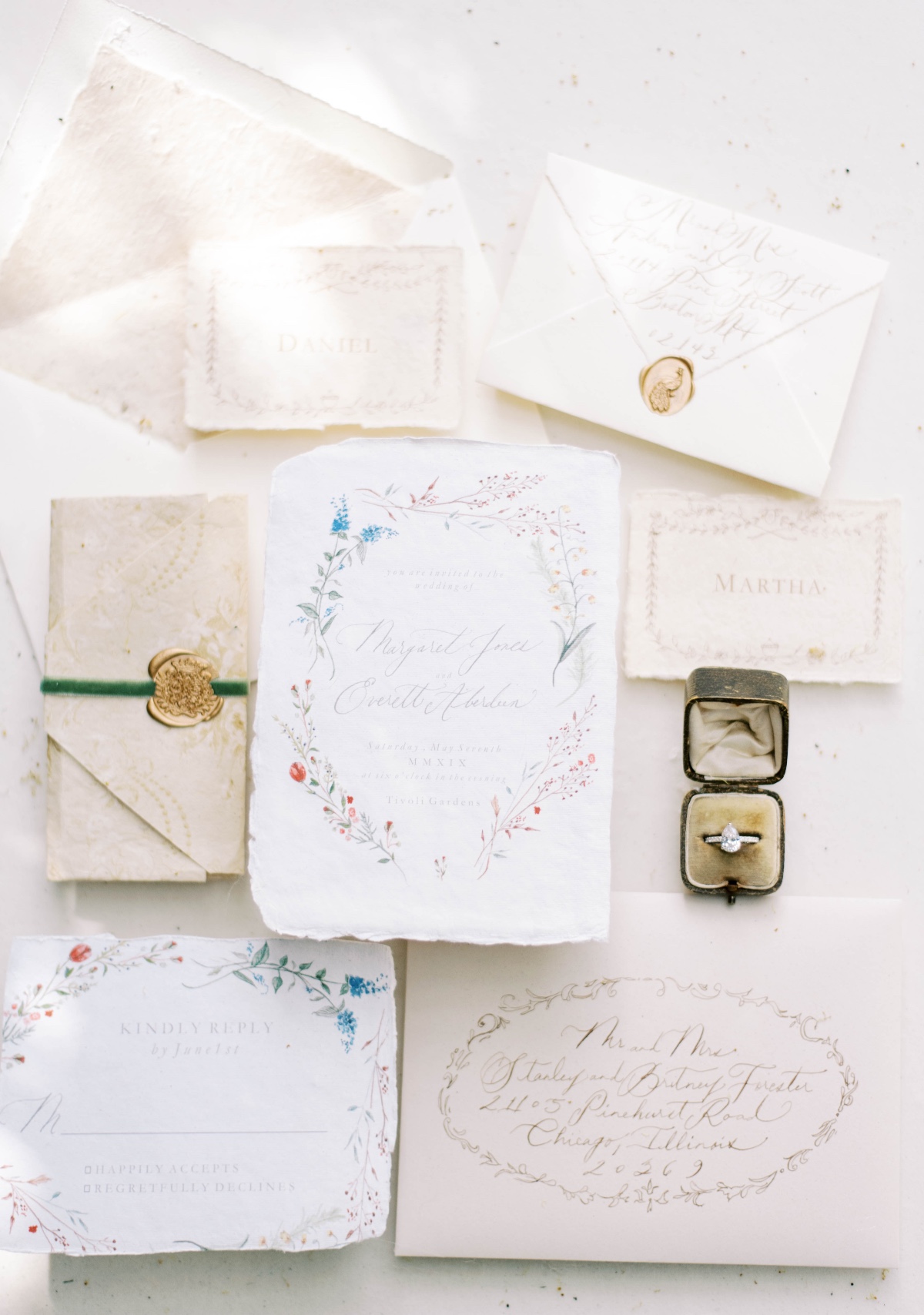 vintage inspired wedding invites