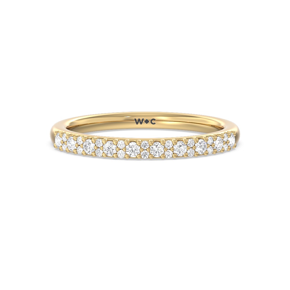 pave diamond wedding band by With Clarity