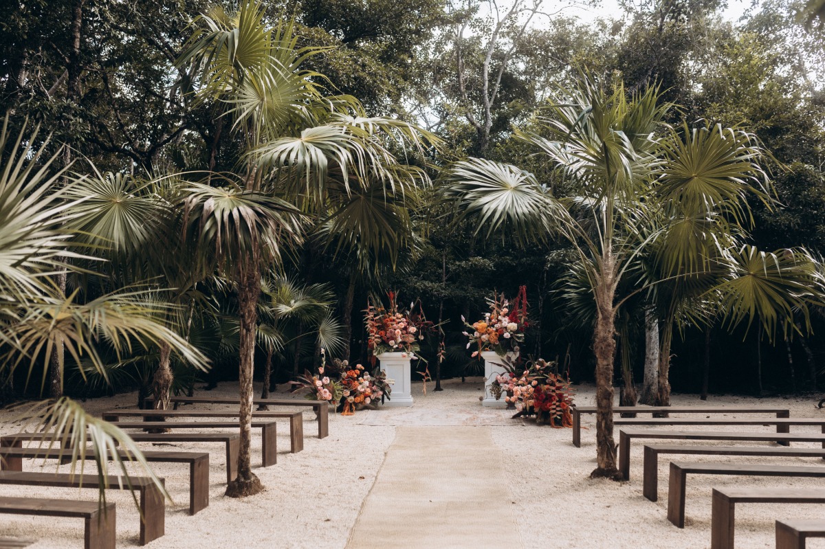 Tulum jungle wedding ceremony 