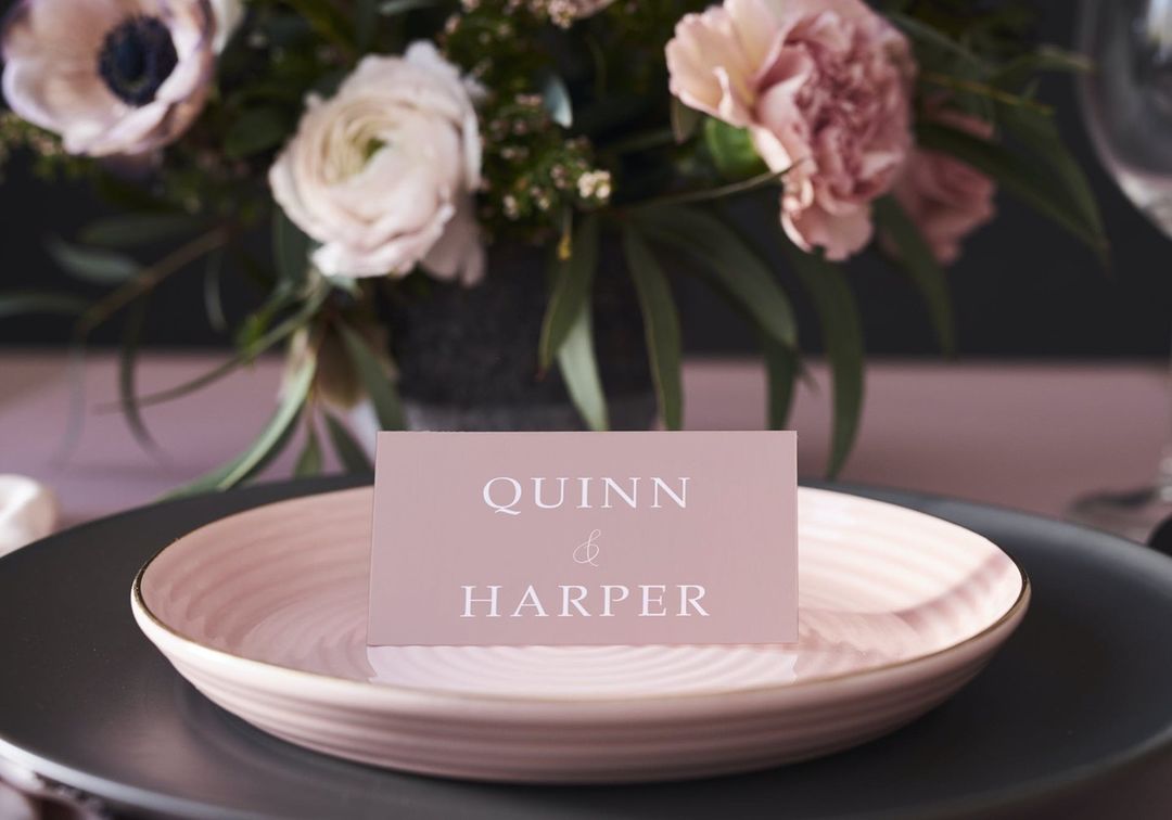 wedding place cards by A.E. Paperie