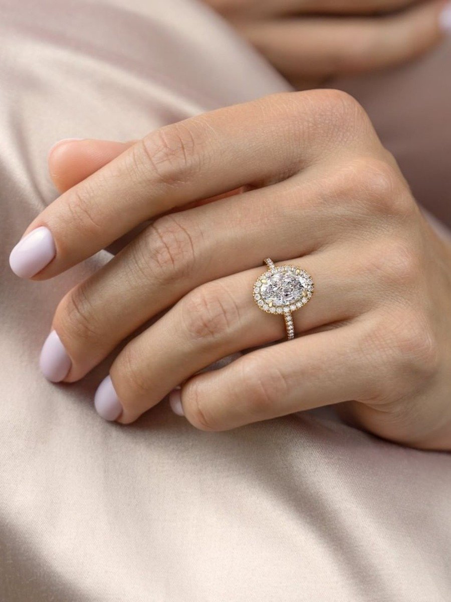 oval Moissanite engagement ring from Flawless Moissanite