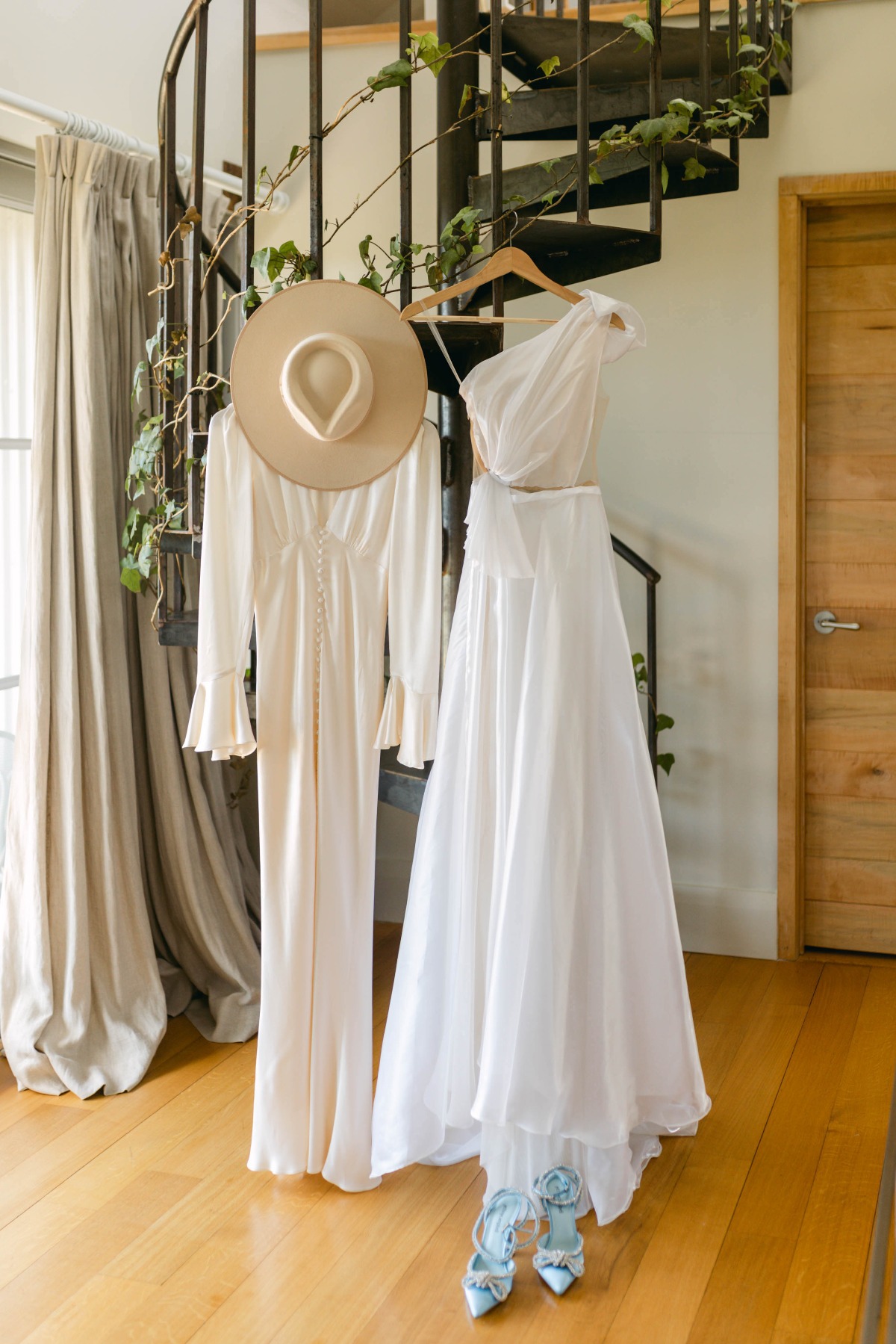 ceremony and reception bridal looks