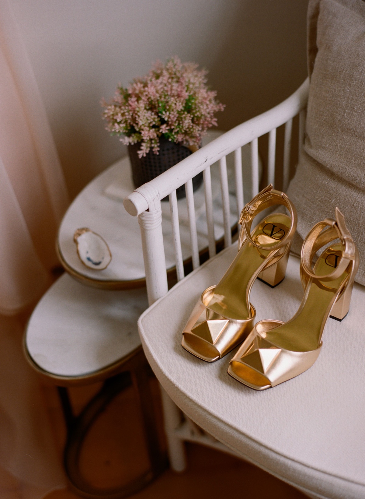 Gold bride heels 