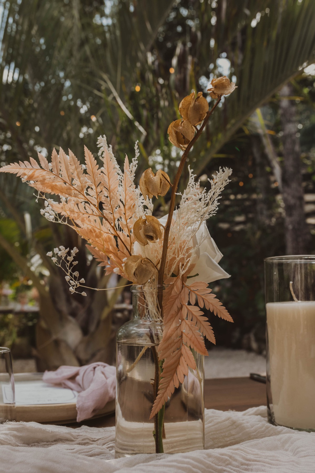 dried flower wedding arrangements