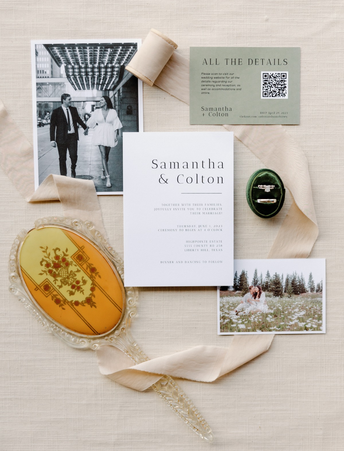 vintage-inspired wedding invitations