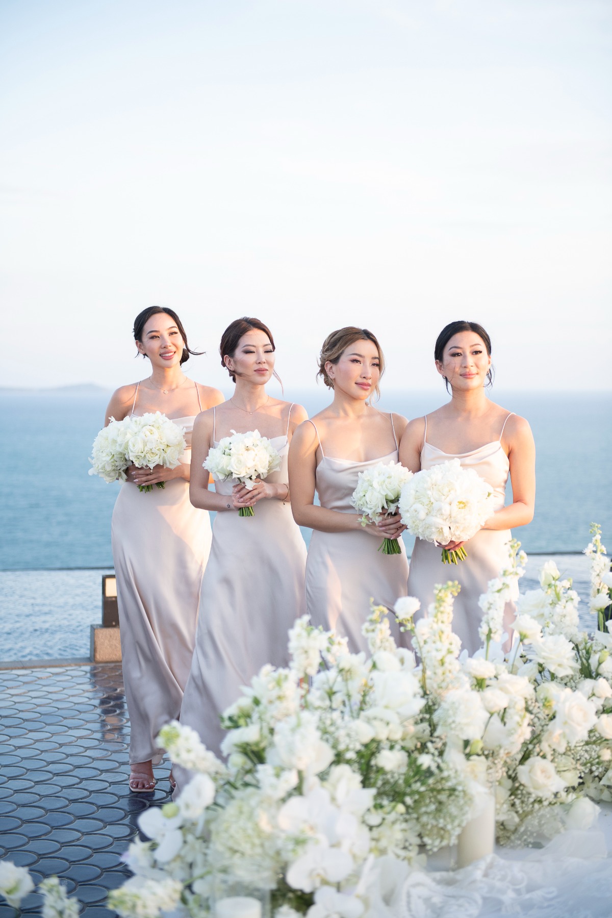 Gorgeous brides at Thai destination wedding