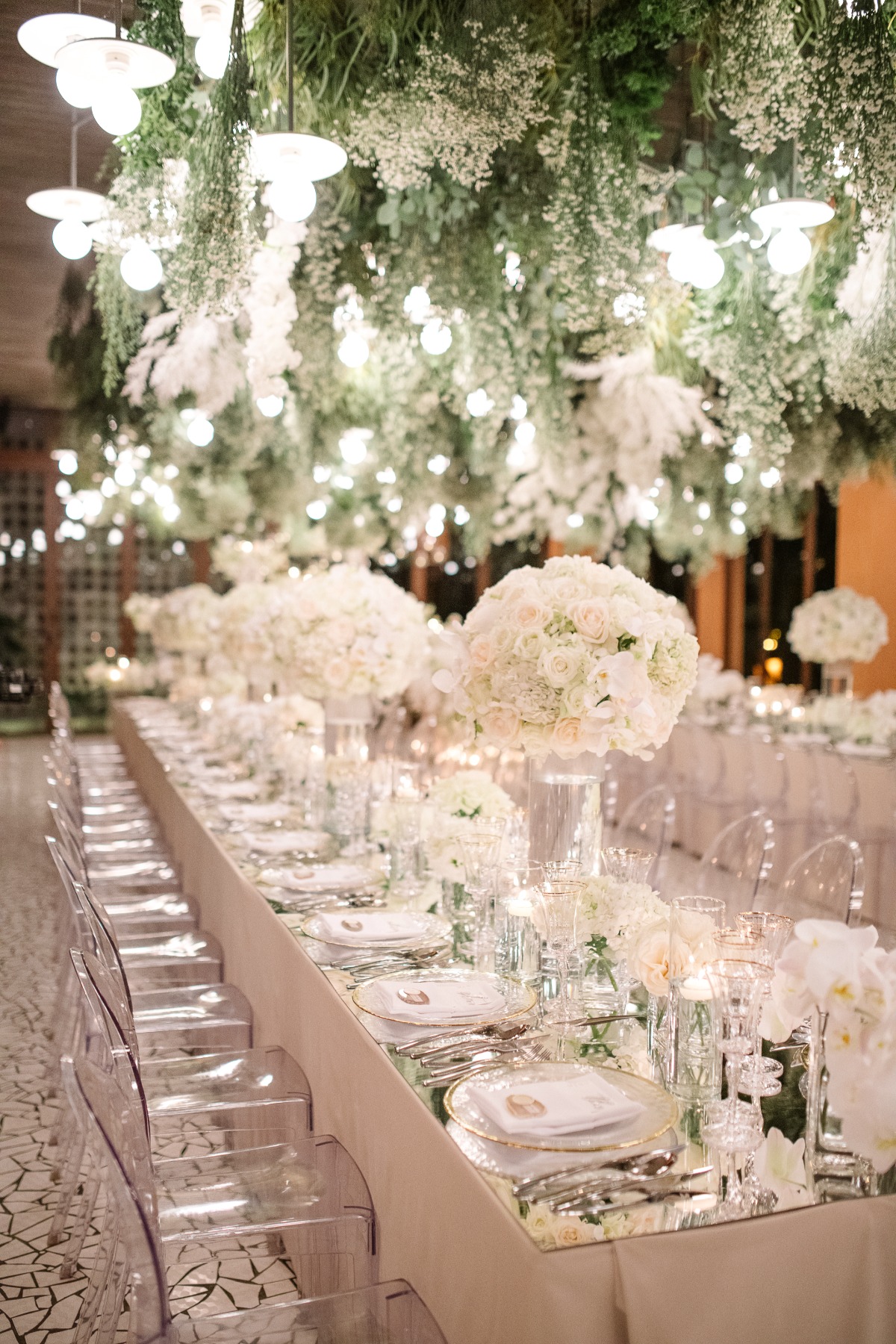 Romantic floral wedding tables 