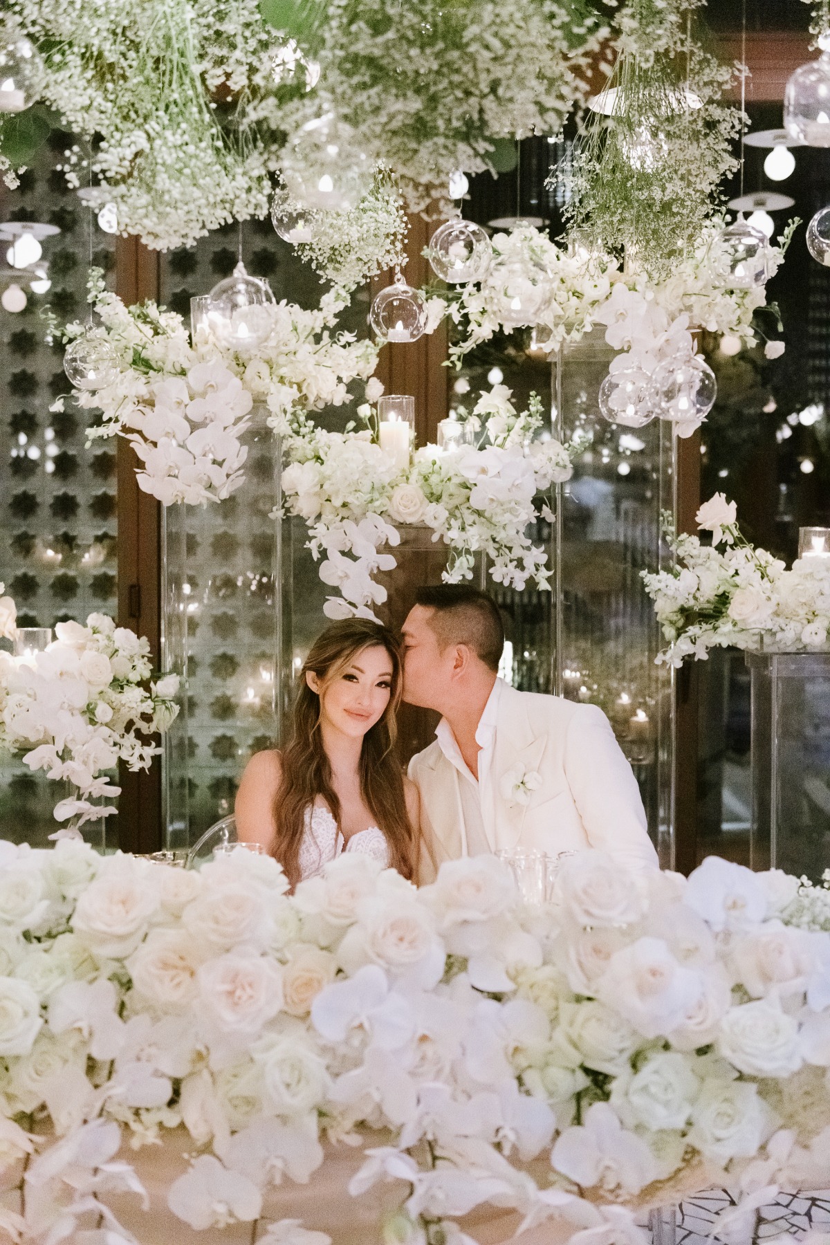 Romantic floral immersive reception