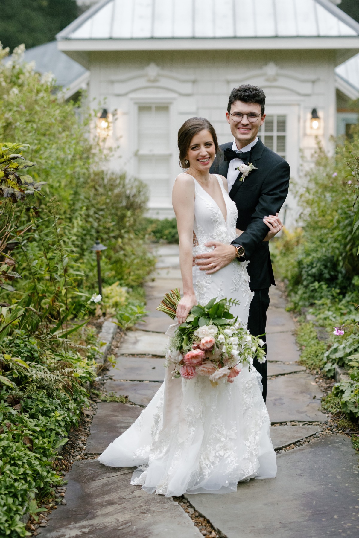 Elegant North Carolina bride and groom