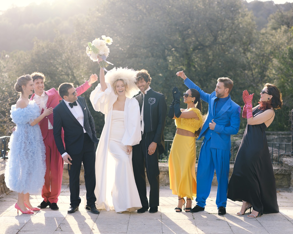 Haute couture wedding guests 
