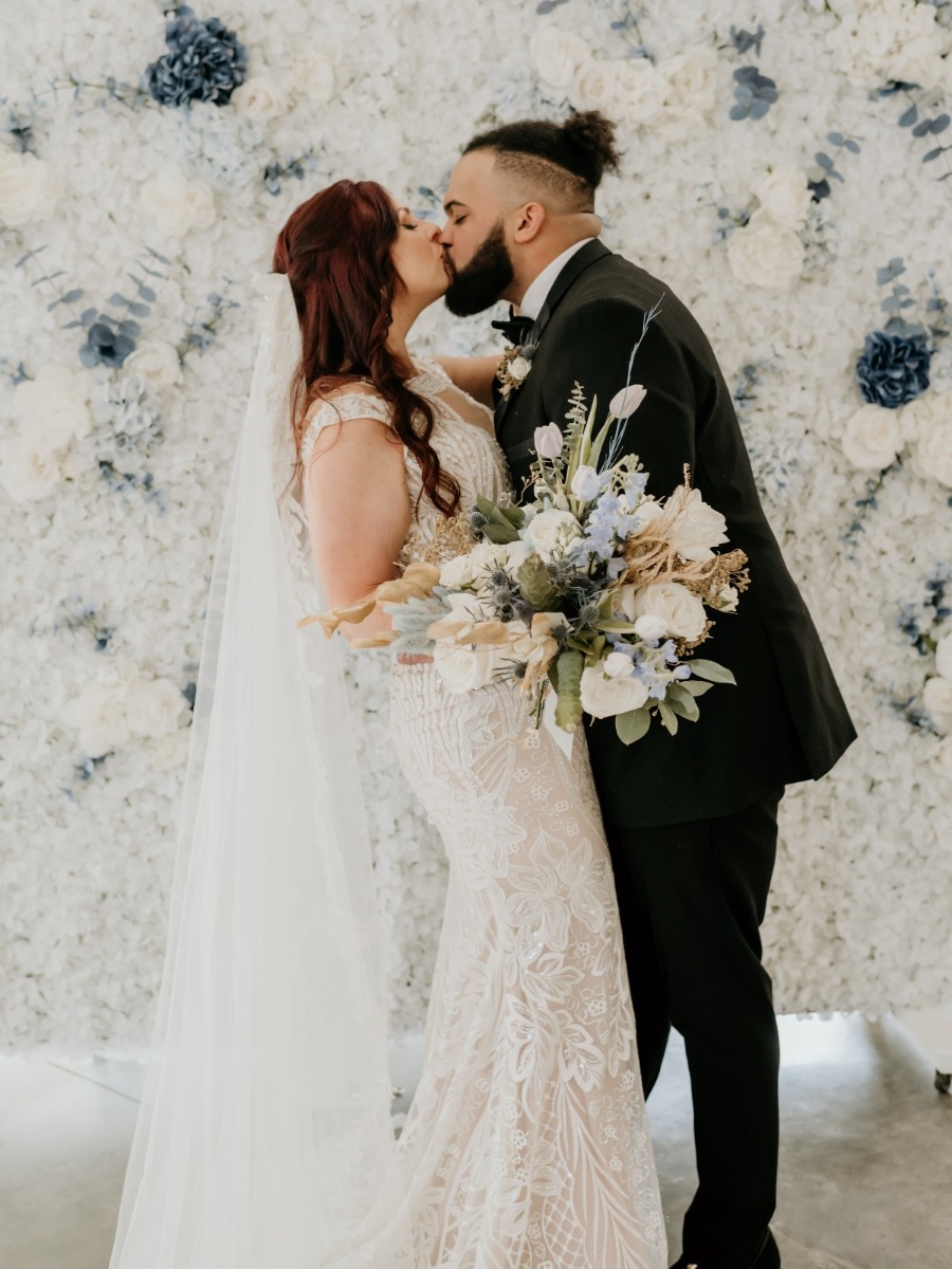 The custom entryway at this Nashville wedding brought the celebration