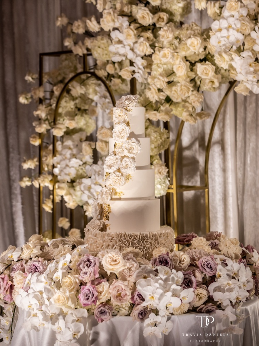 This wedding was literally covered in flowers from floor to ceiling