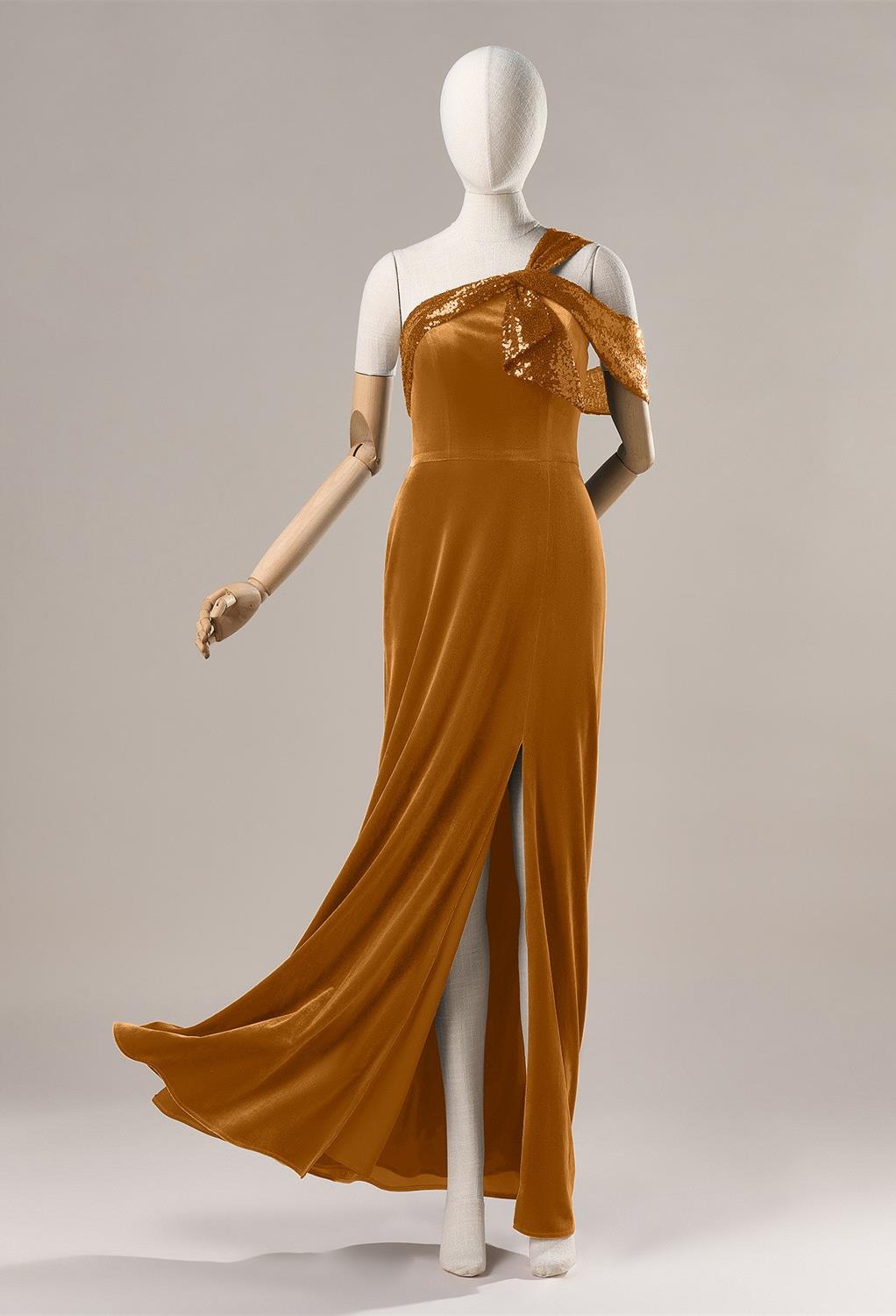 AW Gwendolyn Dress, Burnished Gold Long Bridesmaid Dresses, 99_99 _ AW Bridal