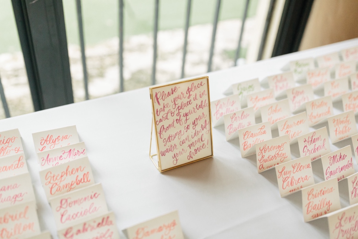 watercolor seating cards