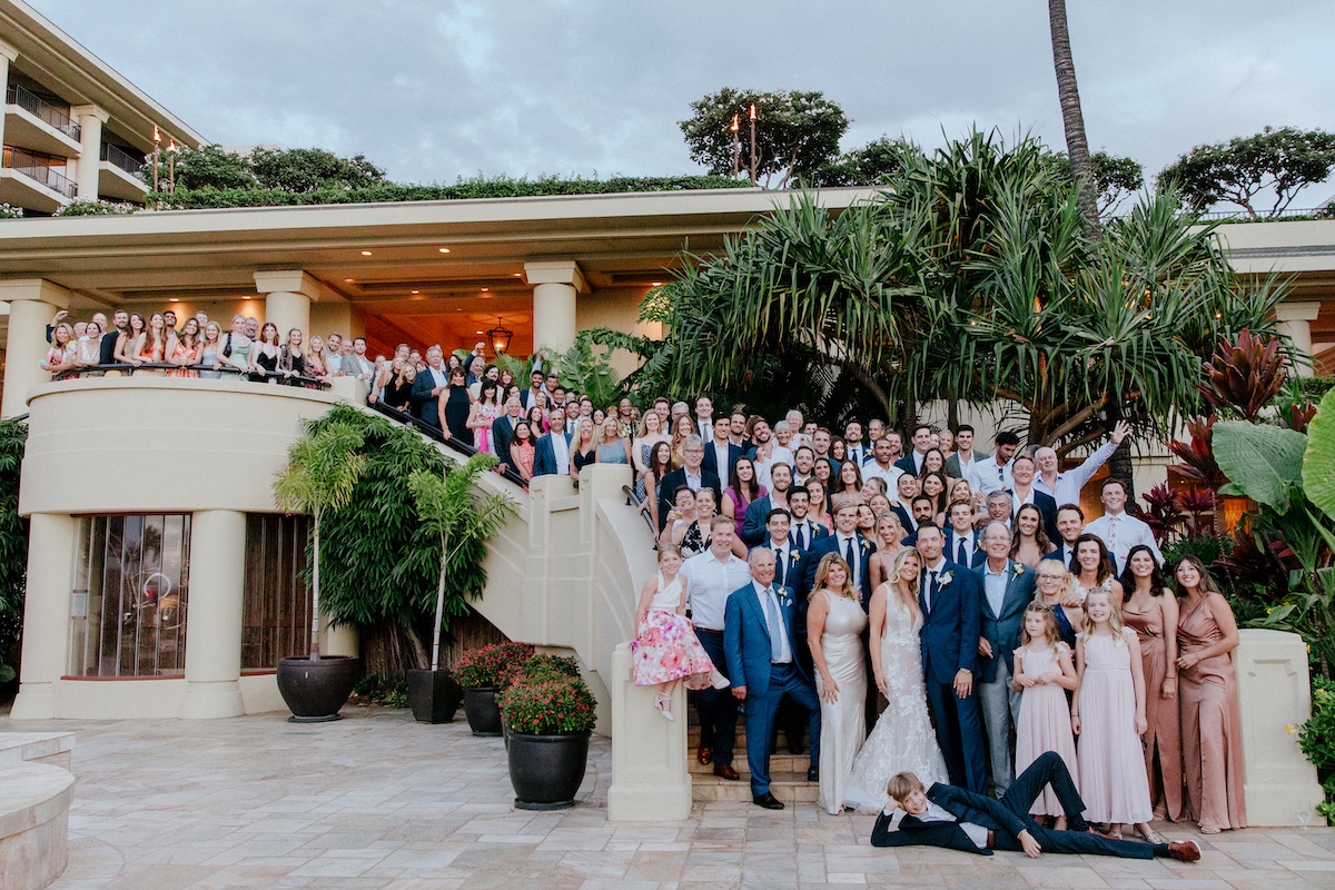 Wedding guests at Four Seasons Maui 