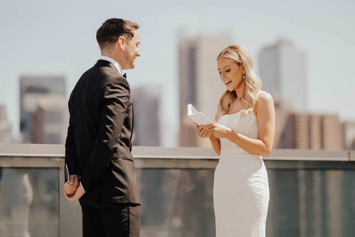 wedding vows on rooftop
