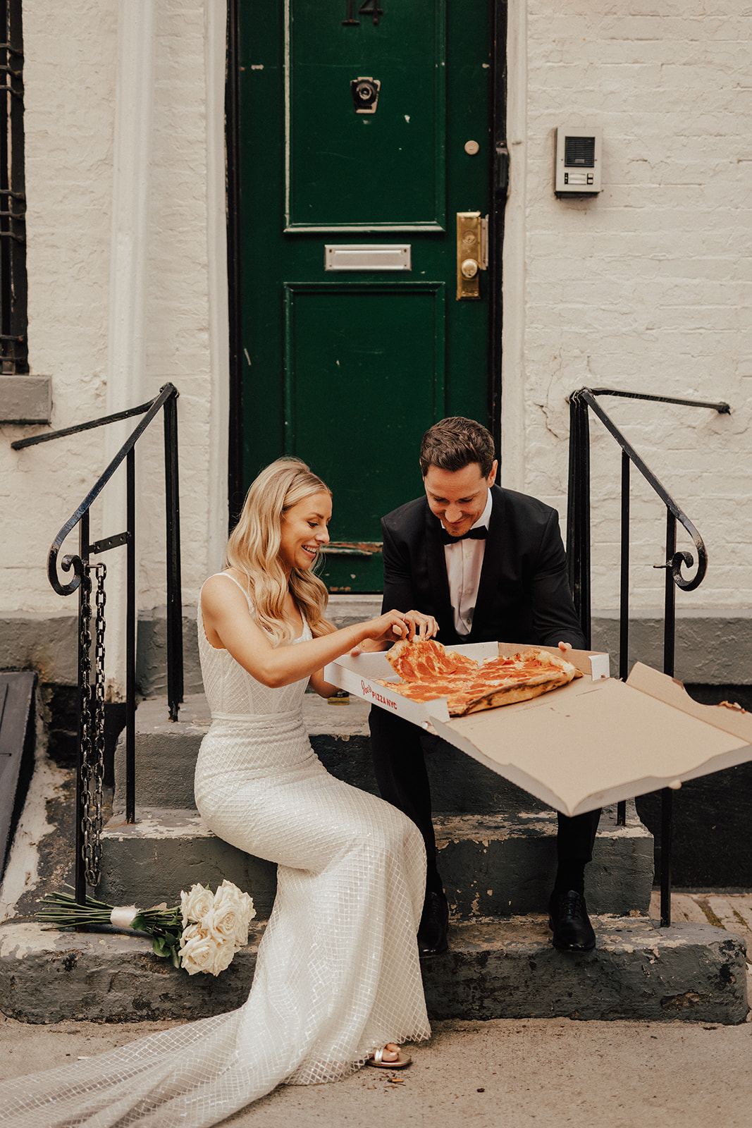 eating pizza after elopement 
