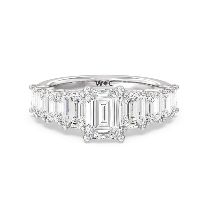 emerald cut diamond band from With Clarity