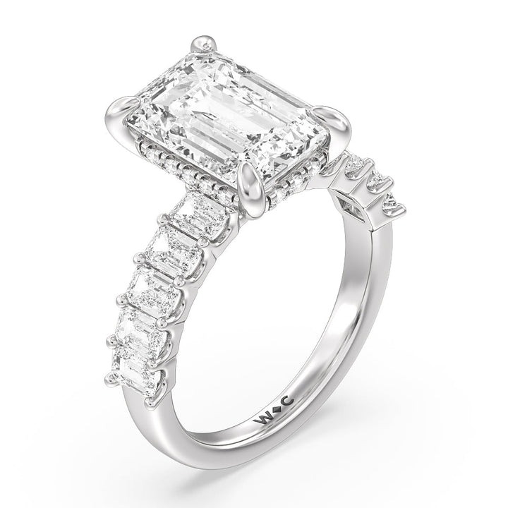 affordable emerald cut engagement ring by With Clarity