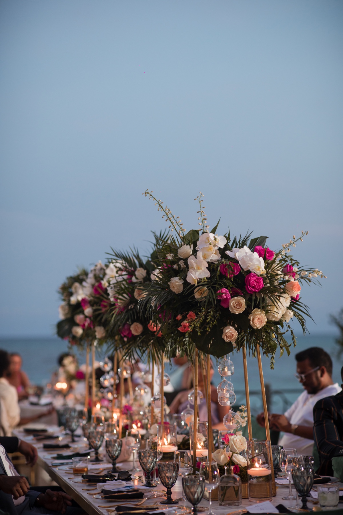 tall tropical centerpieces