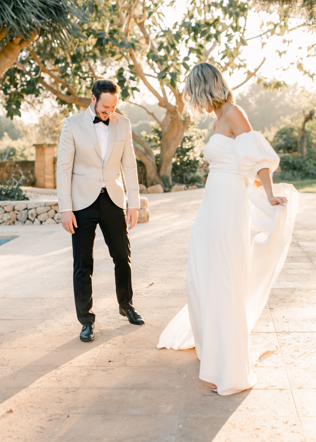 Mediterranean-inspired wedding dress