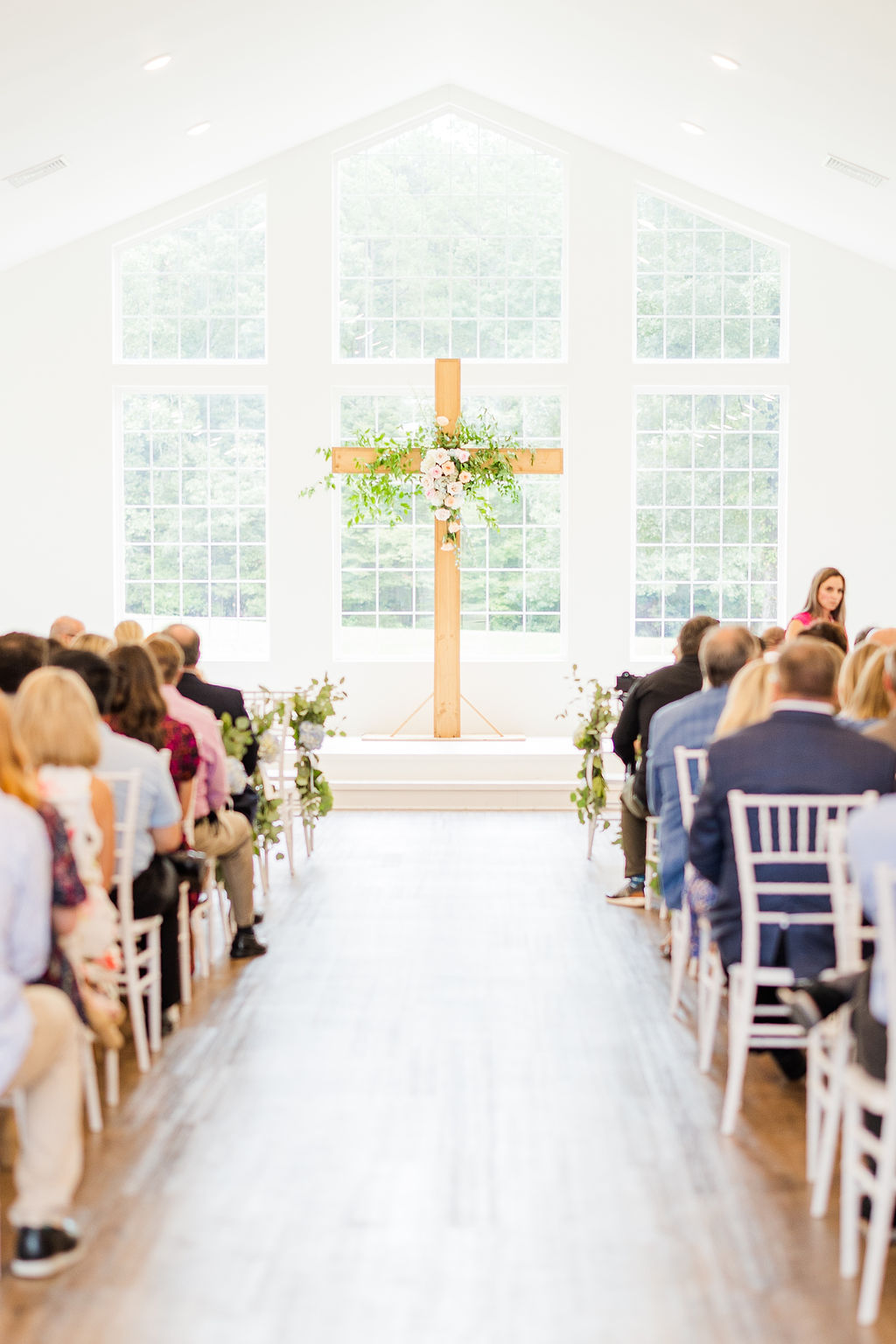 traditional chapel wedding set-up