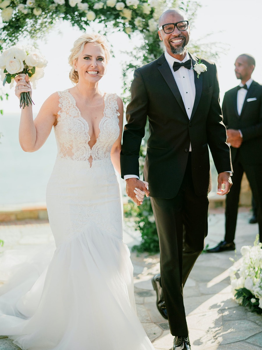 This Malibu wedding ended with a fully candlelit poolside reception