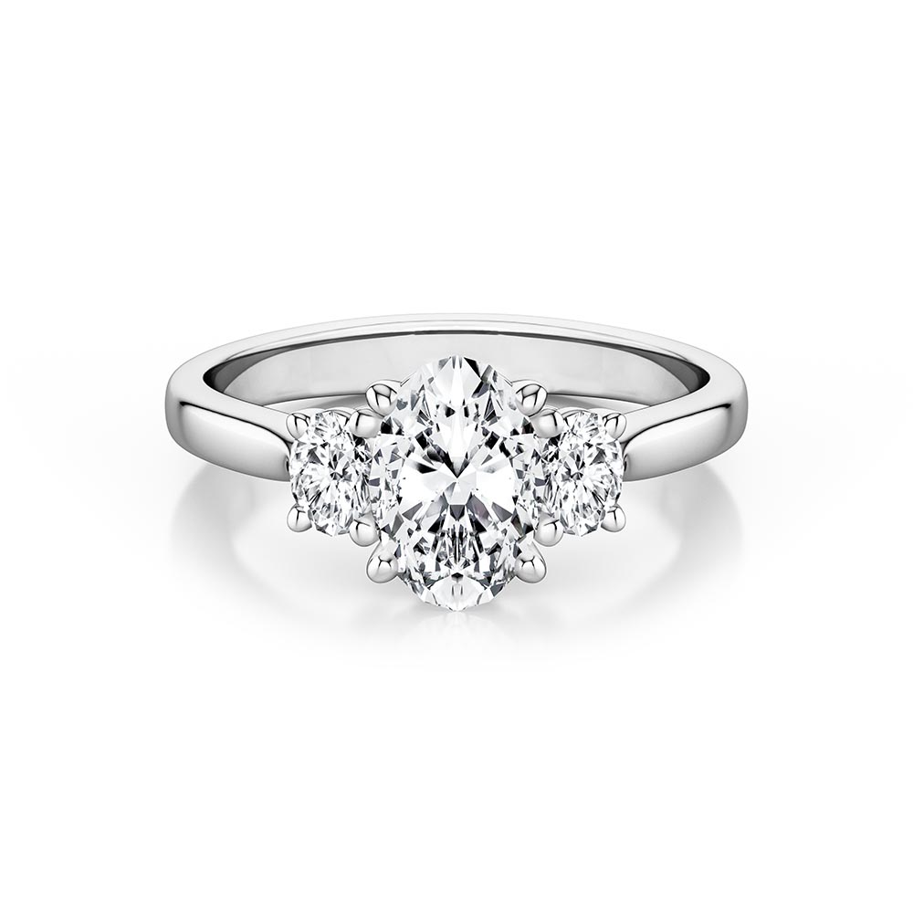 oval center stone engagement ring by Piper Jewels