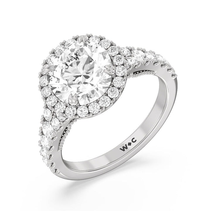 round diamond engagement ring from With Clarity